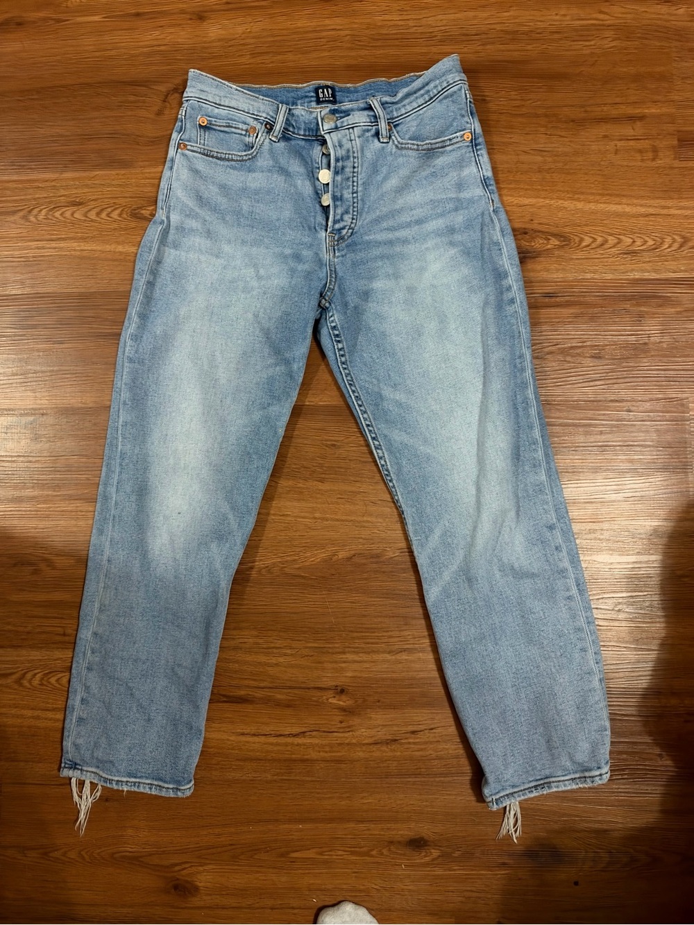 GAP Women's Light Blue Relaxed Button-Fly Jeans